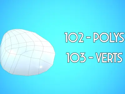 SHELL 02 CARTOON STYLIZED Low-poly 3D model