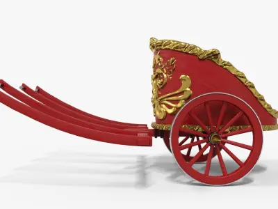 Chariot - Roman Low-poly 3D model