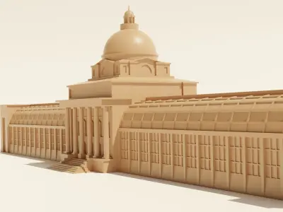 Bavarian State Chancellery 3D print model