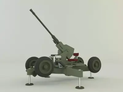 Bofors 40mm gun 3D model