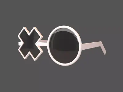 Cross And Circle Glasses v1 001 Low-poly 3D model