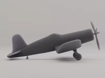 F4U Corsair 3D print model
