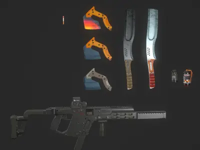 Sci-fi Soldier Low-poly 3D model