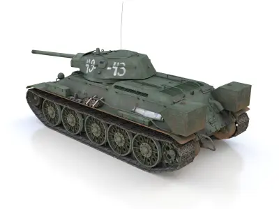 T-34-76 - Model 1942 - Soviet medium tank - 49-43 3D model