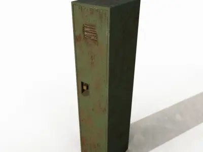 Old Locker Low-poly 3D model