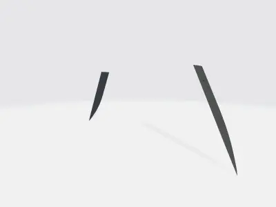 Sleeve Knife Pair Low-poly 3D model