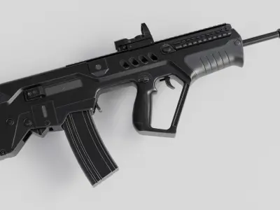 TAR-21 or Fort-221 Low-poly 3D model