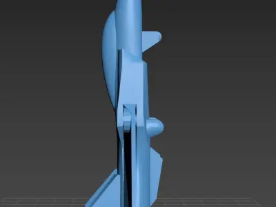 Printable fighter toy and key ring 3D print model