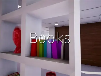 Books SHC Quick Office LM Low-poly 3D model
