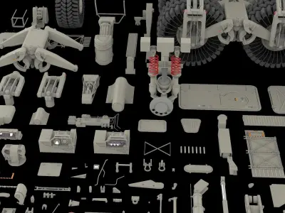 Mechanics collection 2 Kitbash 3D model