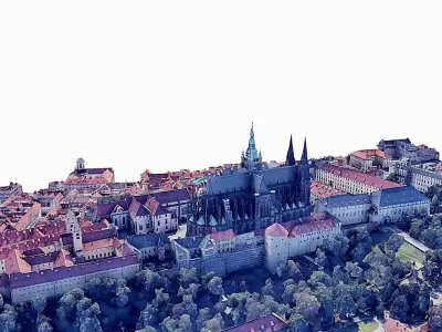 Prague Castle Low-poly 3D model