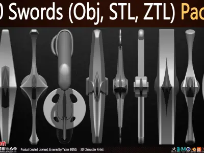 Pack of Swords Volume 01 Low-poly 3D model
