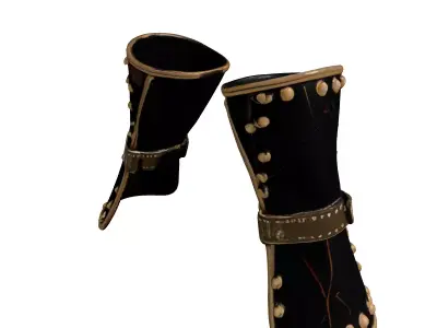 Cracked Leather Artillery Gauntlet 3D model