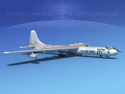Convair B-36D Peacemaker V02 3D model