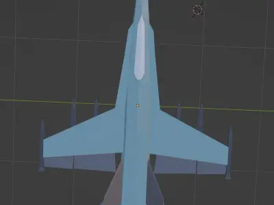 F-18 Fighter Jet Low-poly 3D model