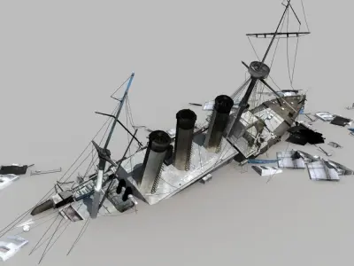 Broken Ship 3D model