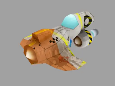 FLEET SPACE SHIPS Low-poly 3D model