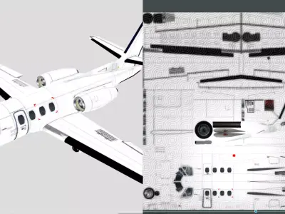 Cessna 500 Citation I Low-poly 3D model