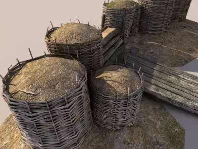 Wicker Barrier 3D model