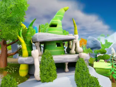 Stone Age Environment 3D model