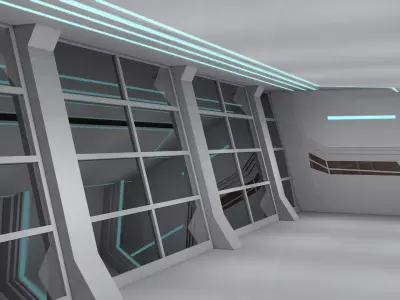Sci Fi Interior 3D model 83