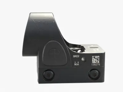 Trijicon SRO red dot sight Low-poly 3D model