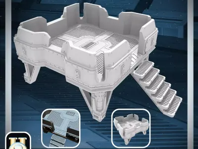 PLATFORM 1 - 3D PRINTABLE MODEL 3D 3D print model