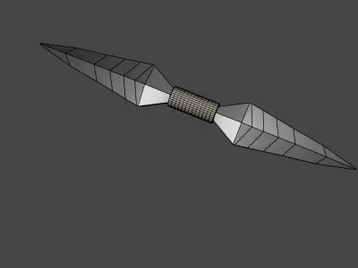 Double-sided kunai Low-poly 3D model