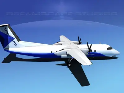 DeHavilland DHC-8-Q300 Trans Carribean 3D model