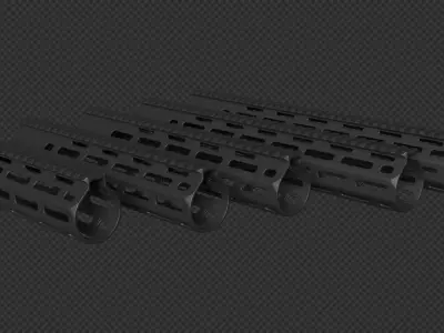 AR-15 KAC URX4 M-LOK Bundle Low-poly 3D model