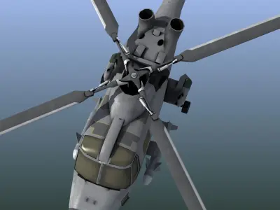 Wildcat Helicopter ROKN LD1 Low-poly 3D model