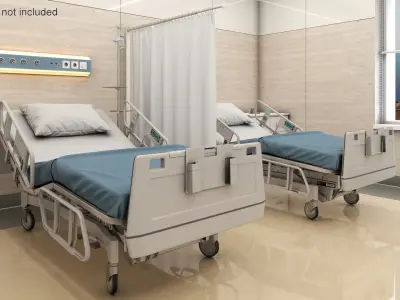 Adjustable Hospital Bed 3D model purchase