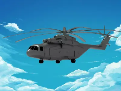 mil mi 26 helicopter 3D model