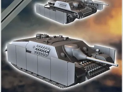 Jagdpanzer IV 70 V - miniatures tabletop scenery 3D print model