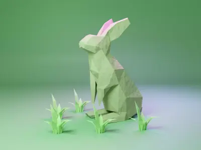 Low Poly Rabbit Free low-poly 3D model