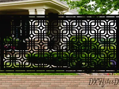 Fence panel 29102 - dxf file - laser cut - plasma cut 3D model