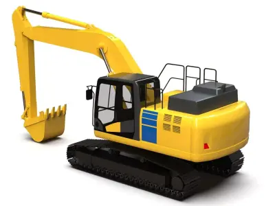 PC220LC-10 Hydraulic Crawler Excavator 3D model