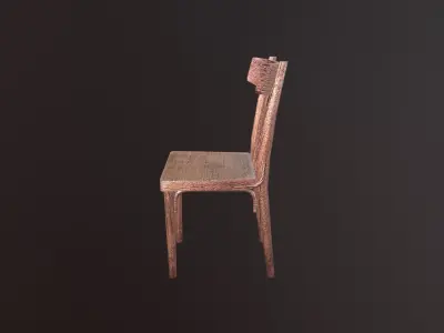 Old Wooden Chair Free low-poly 3D model buy