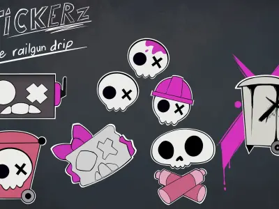 Murder Drones Uzi Railgun 3d model Free 3D model