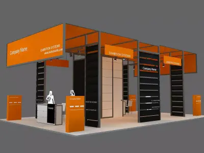 Exhibition Stand - ST002 3D model