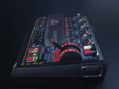SCI-FI CONTROL PANEL  Low-poly 3D model