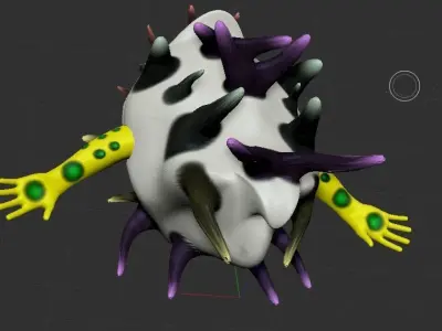 Aquaghost sea creature 3D model