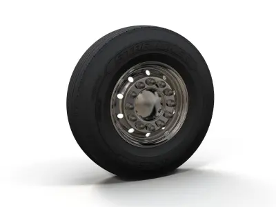 Kenworth highpoly wheels 3D model