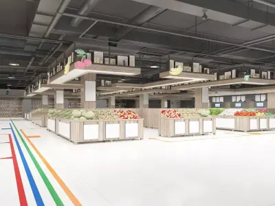 Grocery Supermarket 3D model