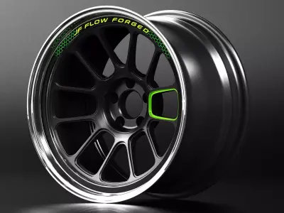 Viper Flow Forged Wheels Low-poly 3D model