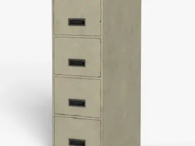File Cabinet  Free low-poly 3D model