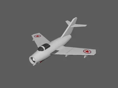 MiG-15 DPR Korea Low-poly 3D model