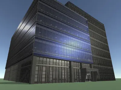 Modular Office Building 2 Low-poly 3D model