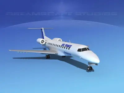 Embraer ERJ-135 Air France Reg 3D model