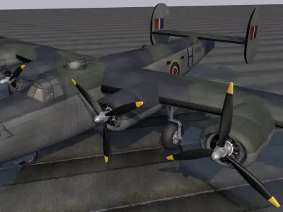 Consolidated Liberator Mk-3 - RAF 3D model